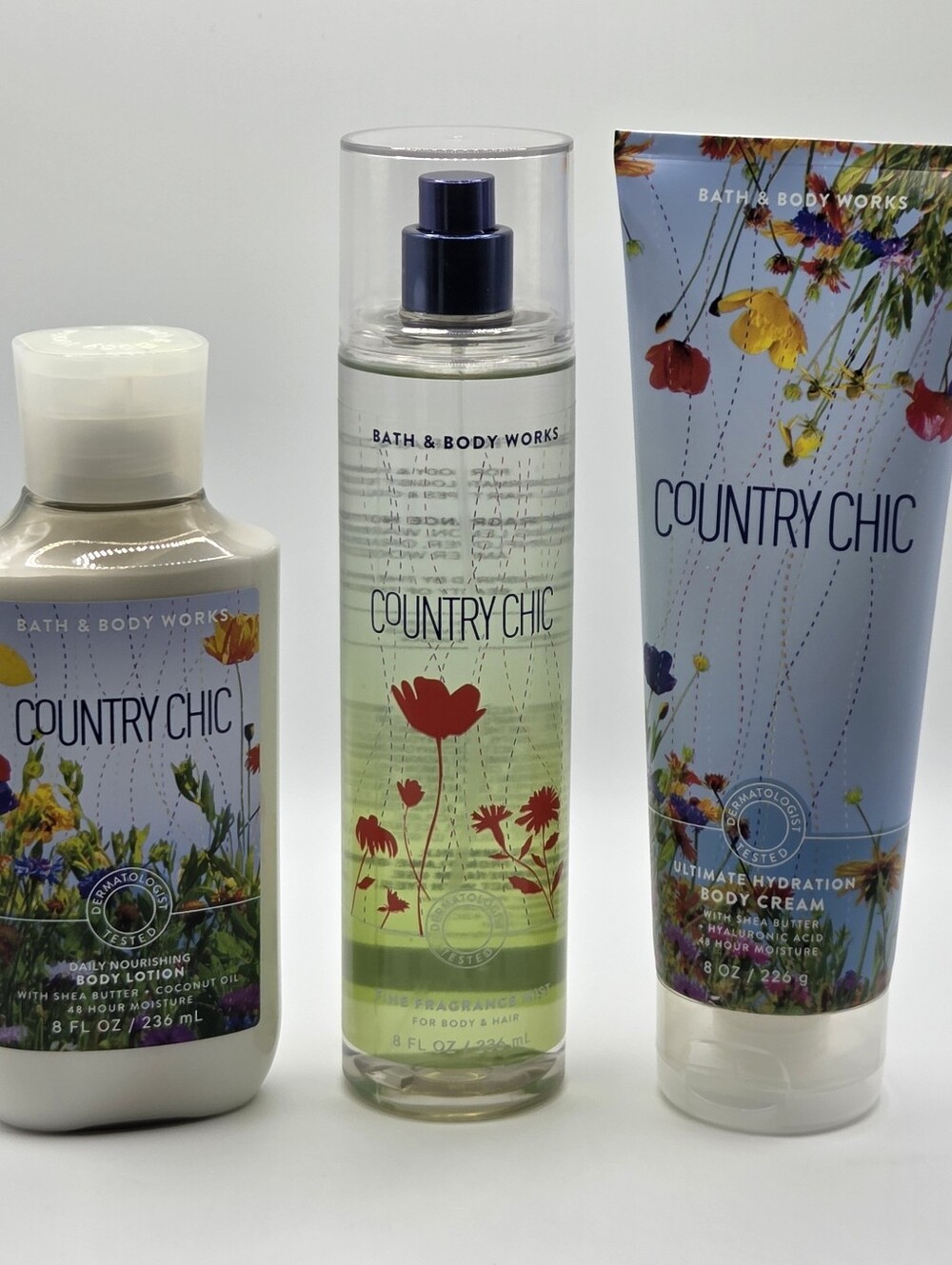 Bath and Body Works Country Chic Bundle 3PC New!